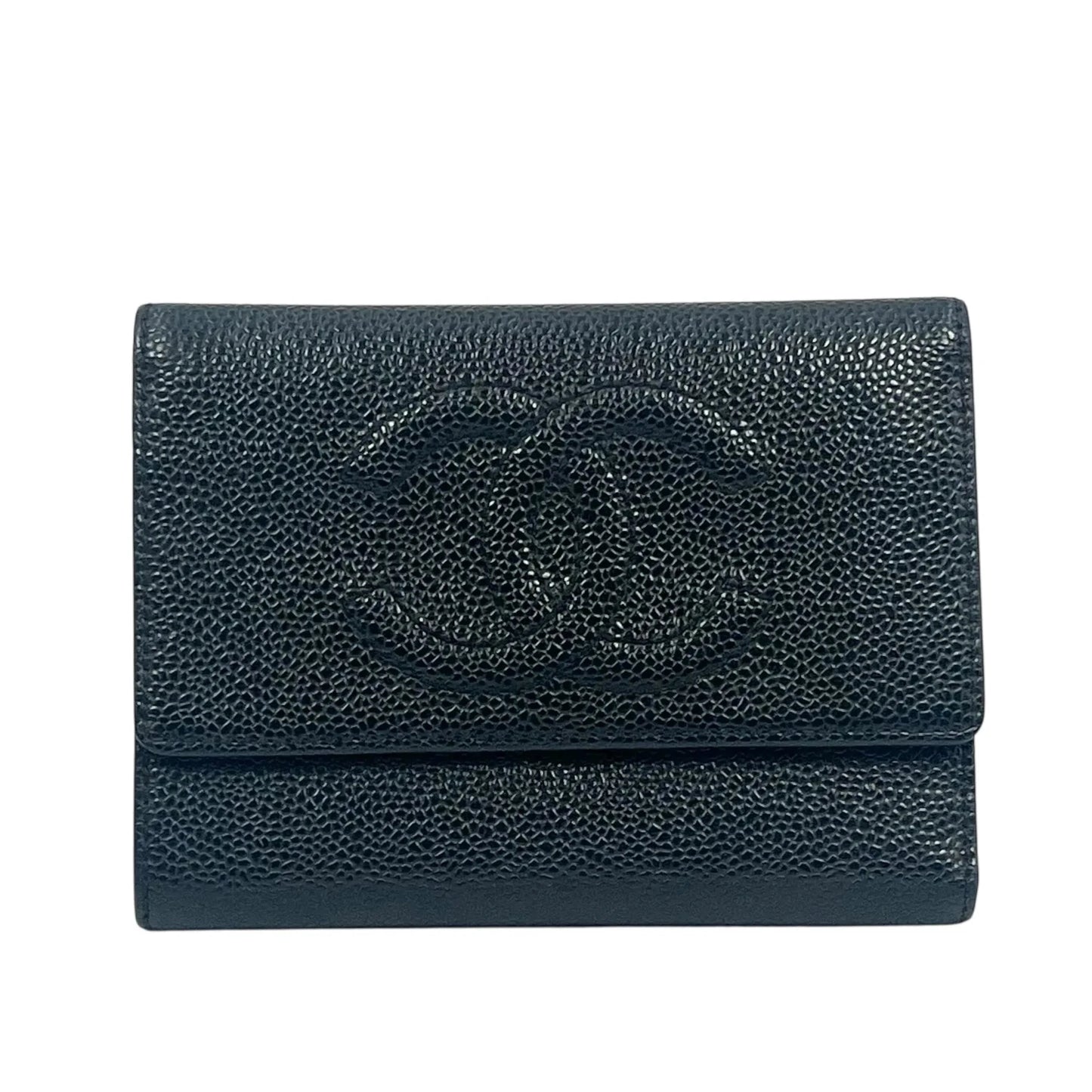 CHANEL Coco Mark Compact Wallet - Black