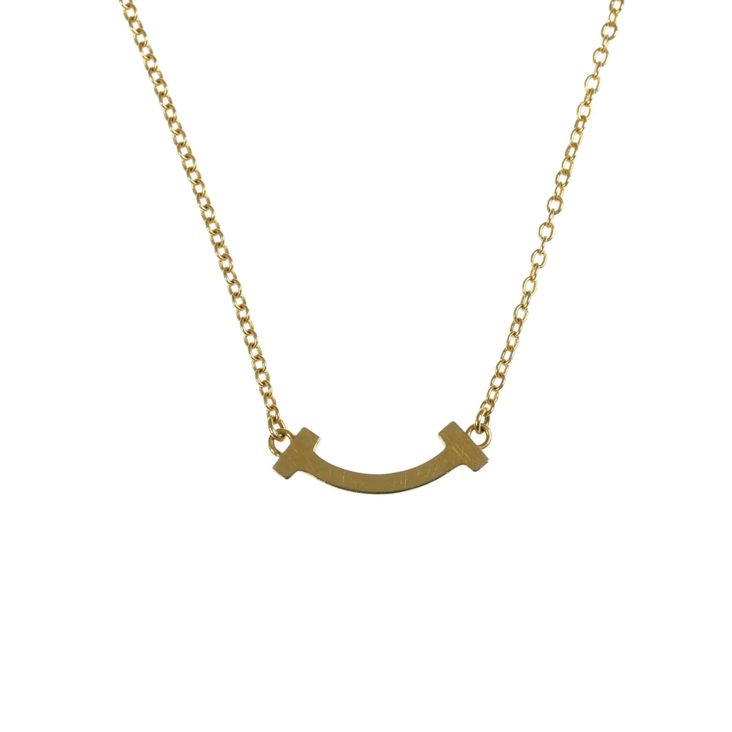 Tiffany T-Smile Yellow Gold Mini Necklace