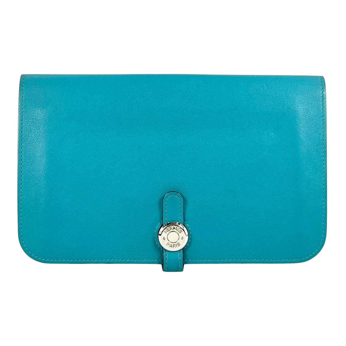 Hermes Dogon GM Bi-Fold Long Wallet - Turquoise