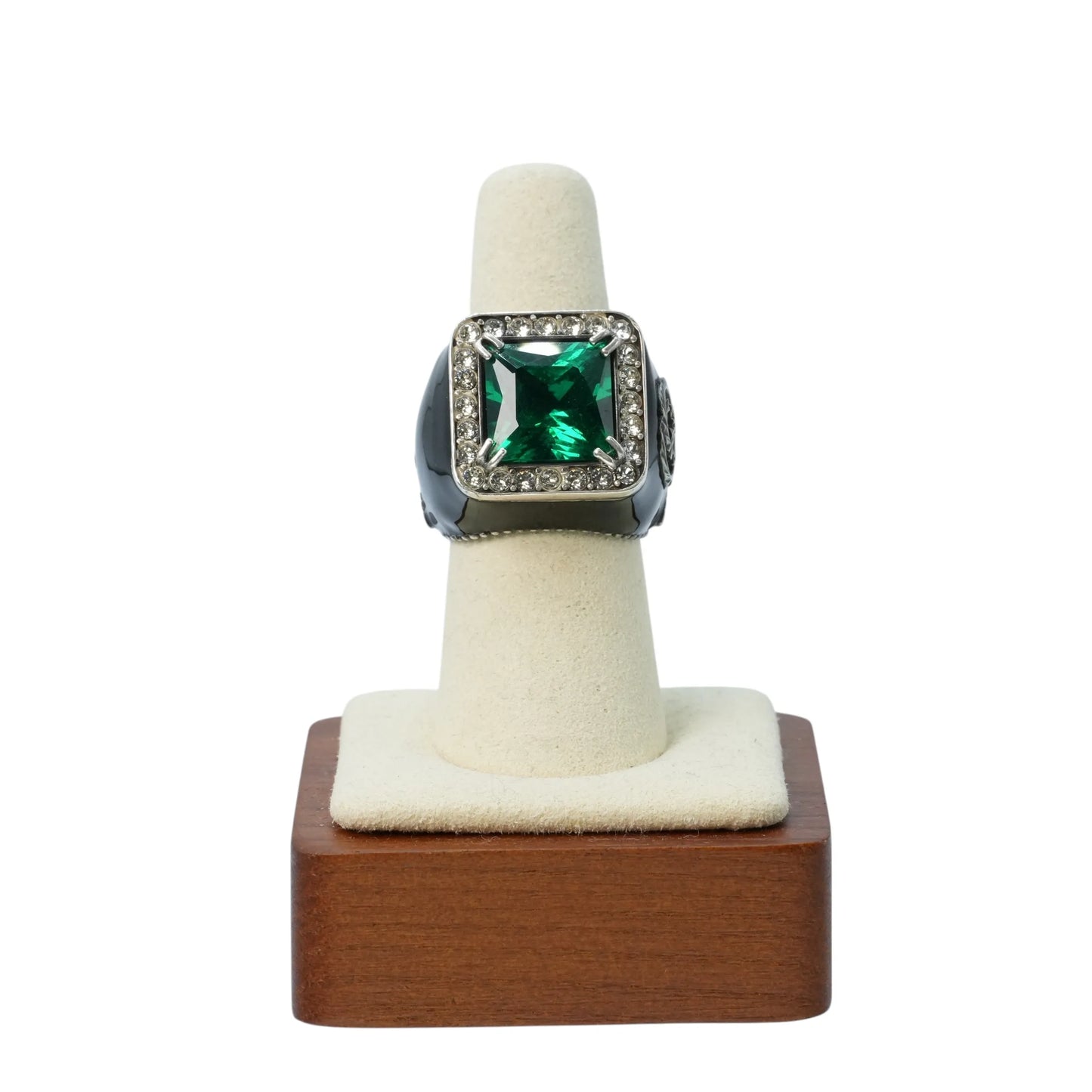 GUCCI Crystal GG Logo Ring - Silver 925