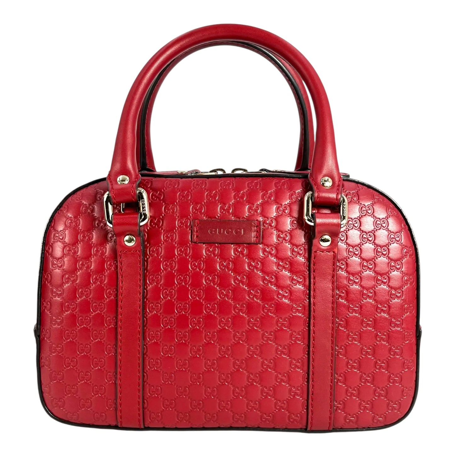 GUCCI Micro Guccissima Hand Bag - Red