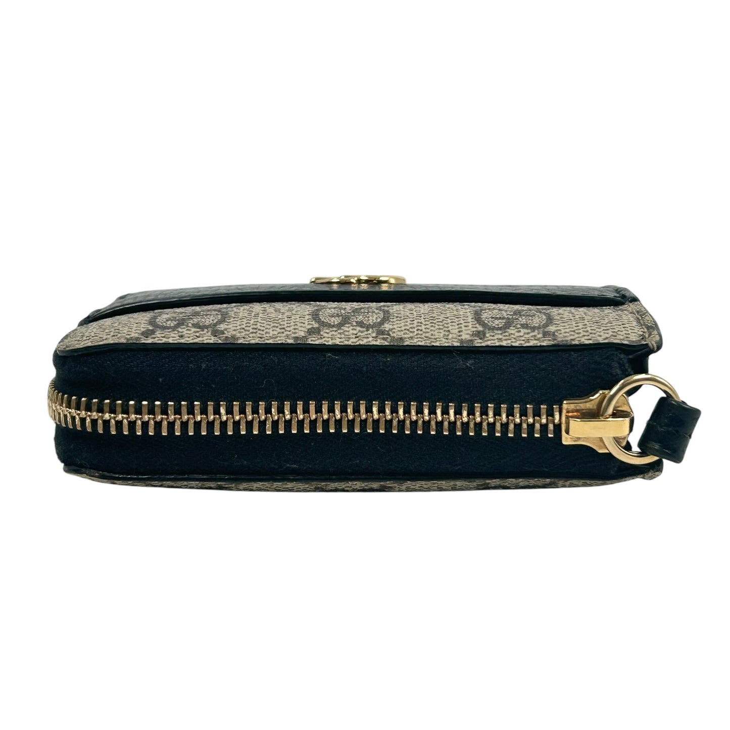 GUCCI GGsupreme×Leather Compact wallet