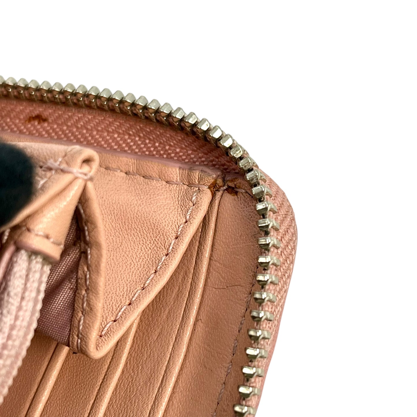 COACH Madison gathered leather zip around wallet