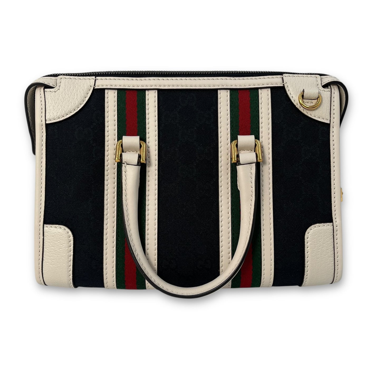 GUCCI GG Canvas Leather Hand Bag Shoulder Bag