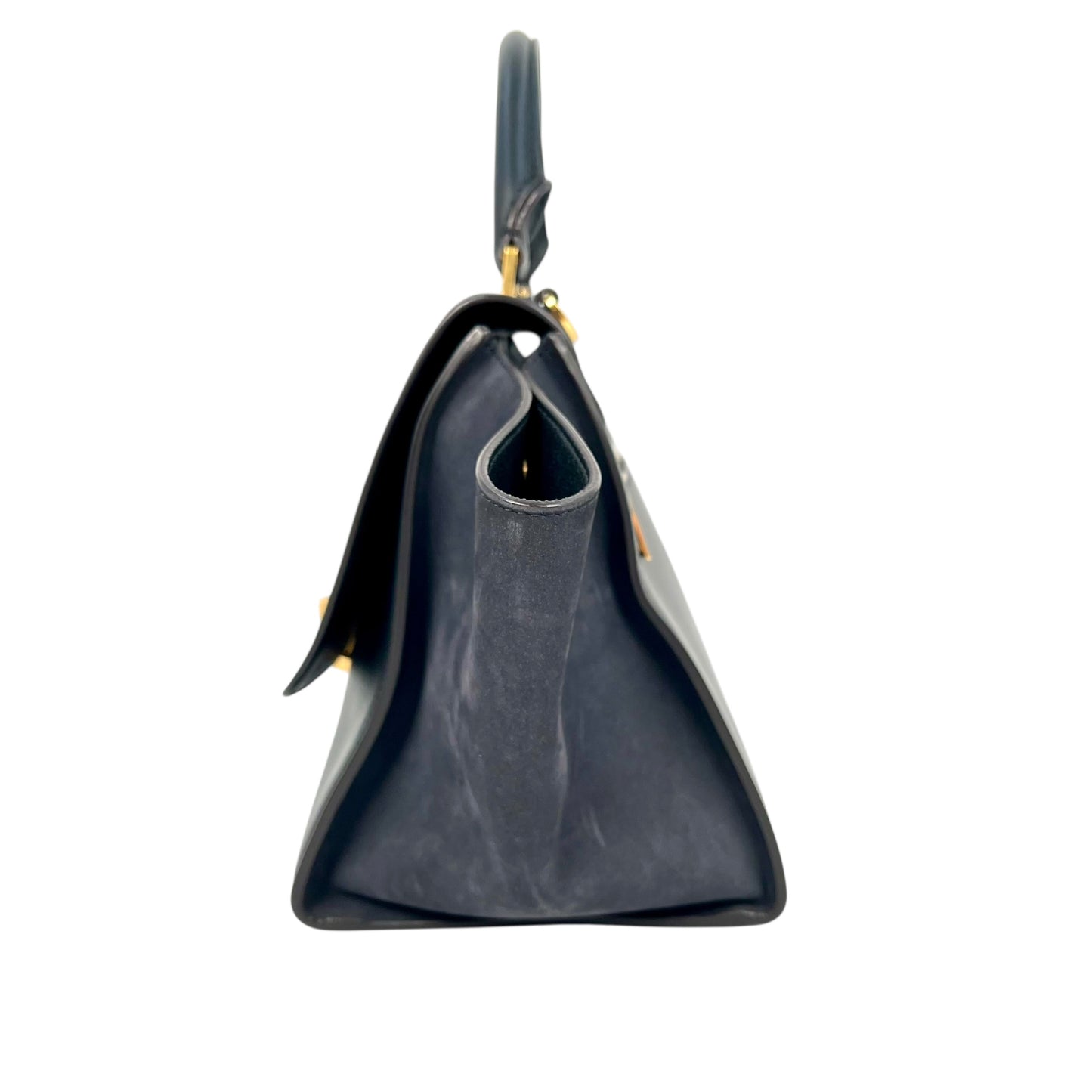 CELINE Trapeze Hand Bag - Navy Blue