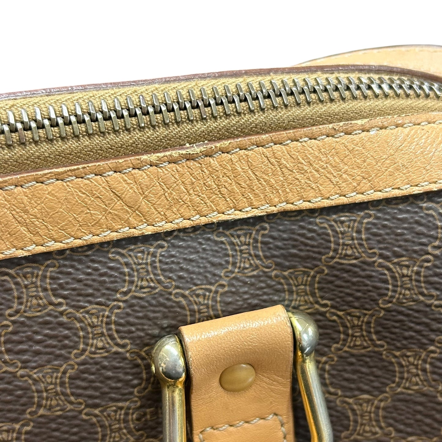 CELINE Macadam Boston Hand Bag - Brown