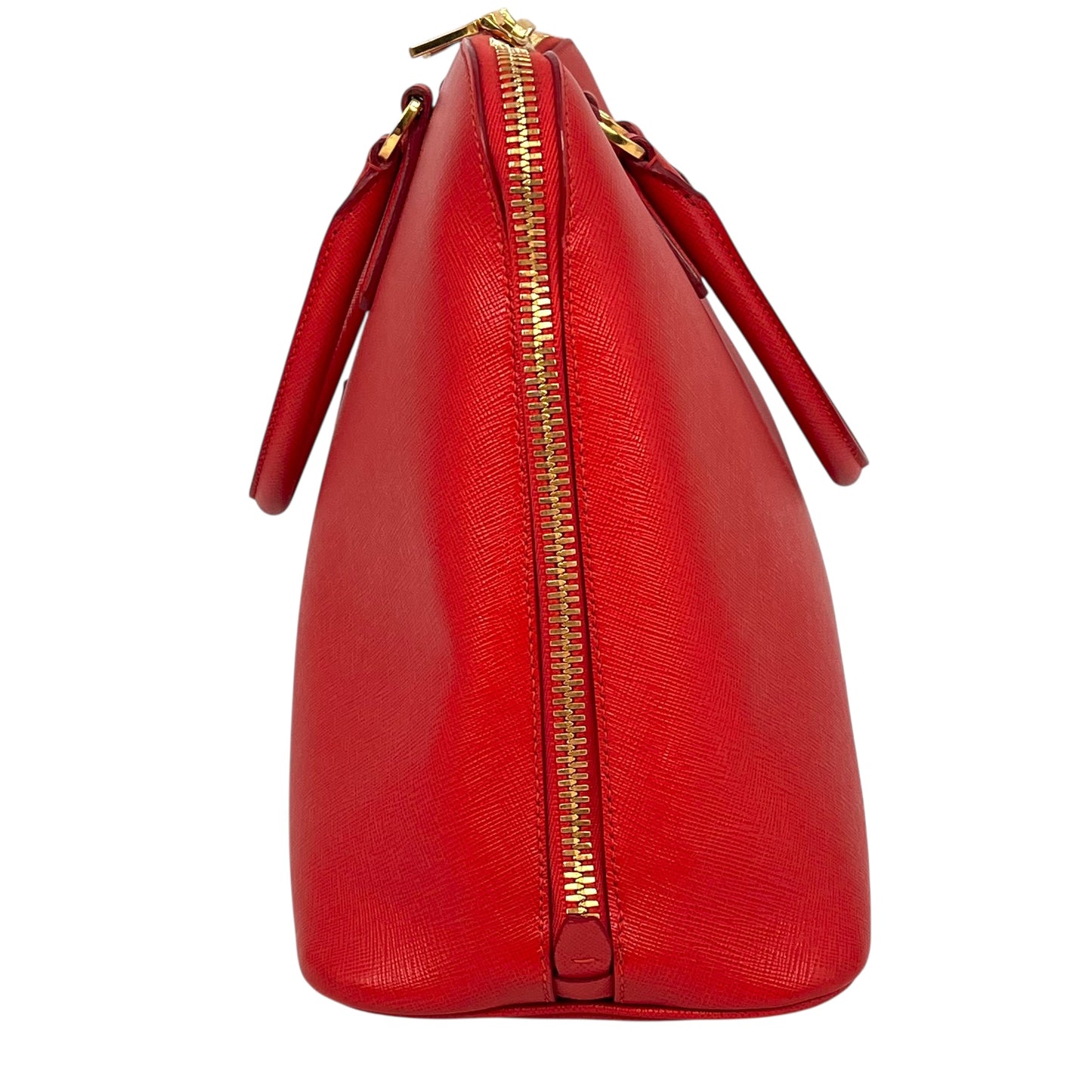 PRADA Galleria Saffiano Leather Hand Bag - Red