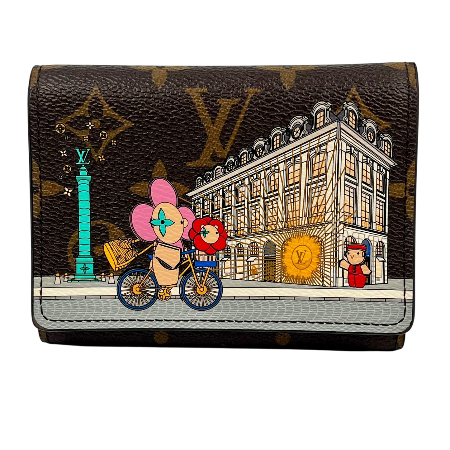 Louis Vuitton Monogram Portefeuille VIctorine Compact Wallet - Brown