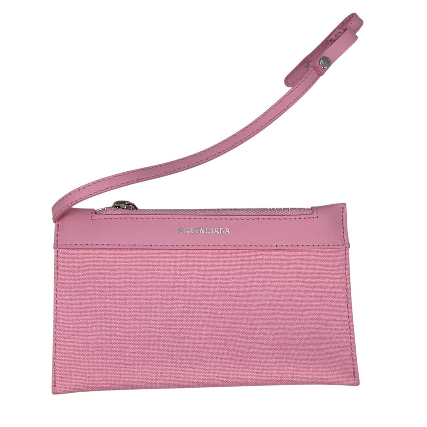 BALENCIAGA Navy Canvas XS Hand Bag - Pink