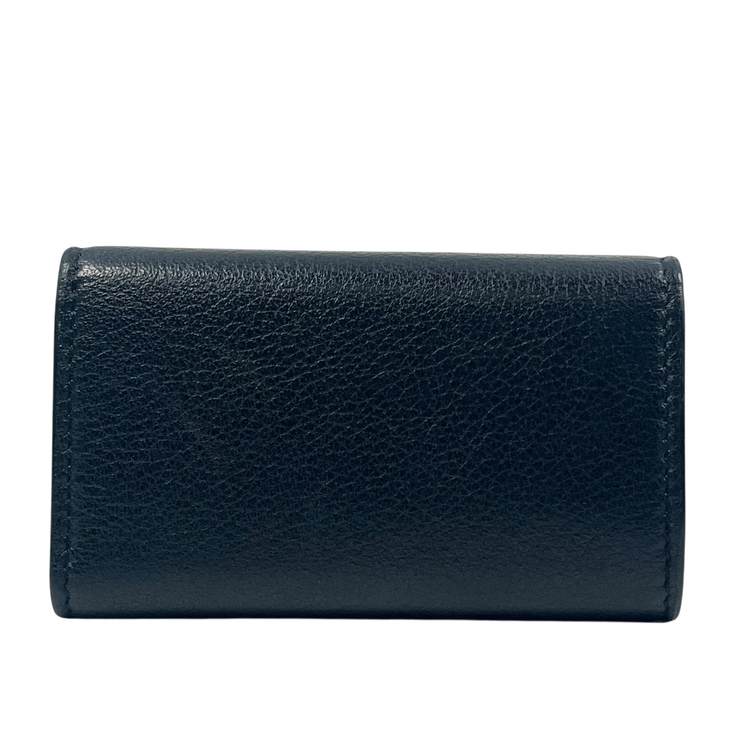 Saint Laurent Tiny Cassandra Logo Key Case - Black