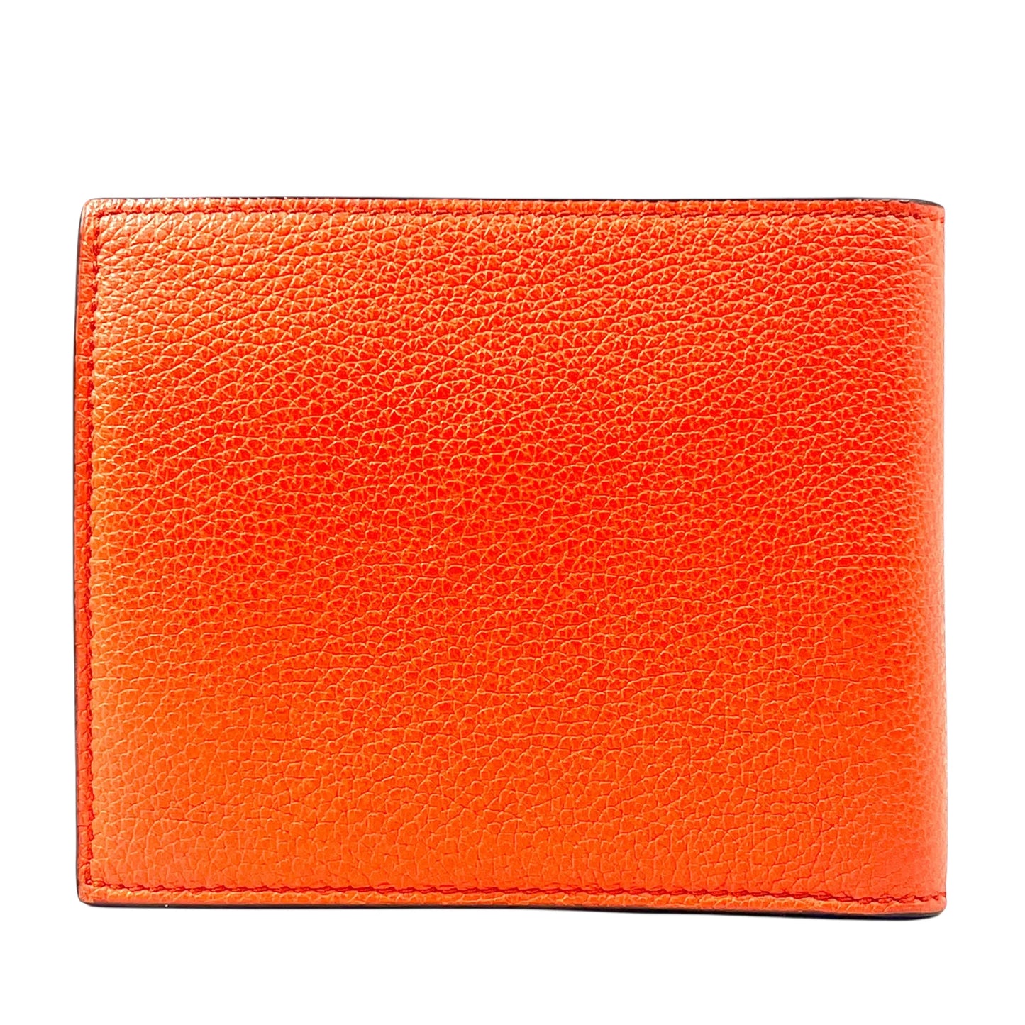 GUCCI GG Logo Embossed Compact Wallet - Orange