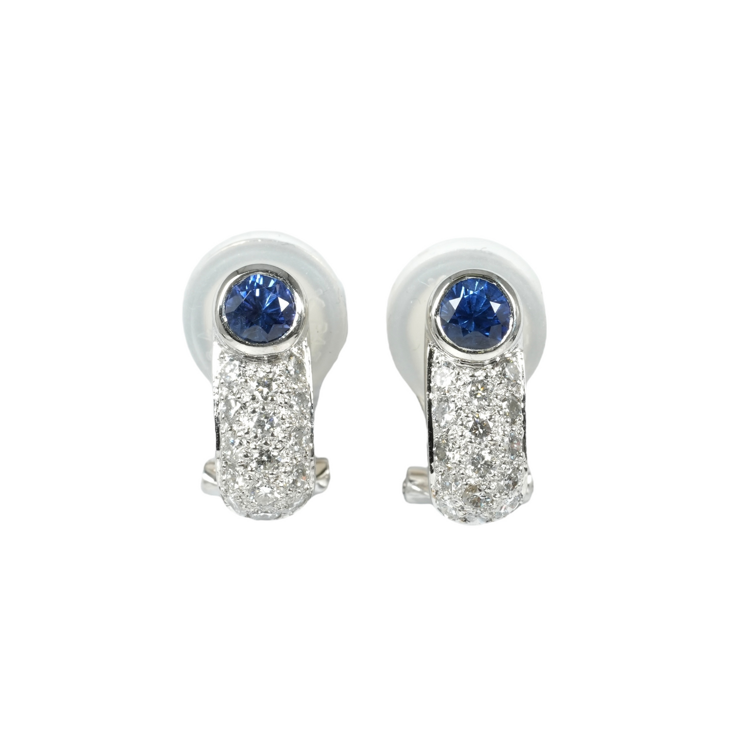 Sapphire Platinum Earring Pt900