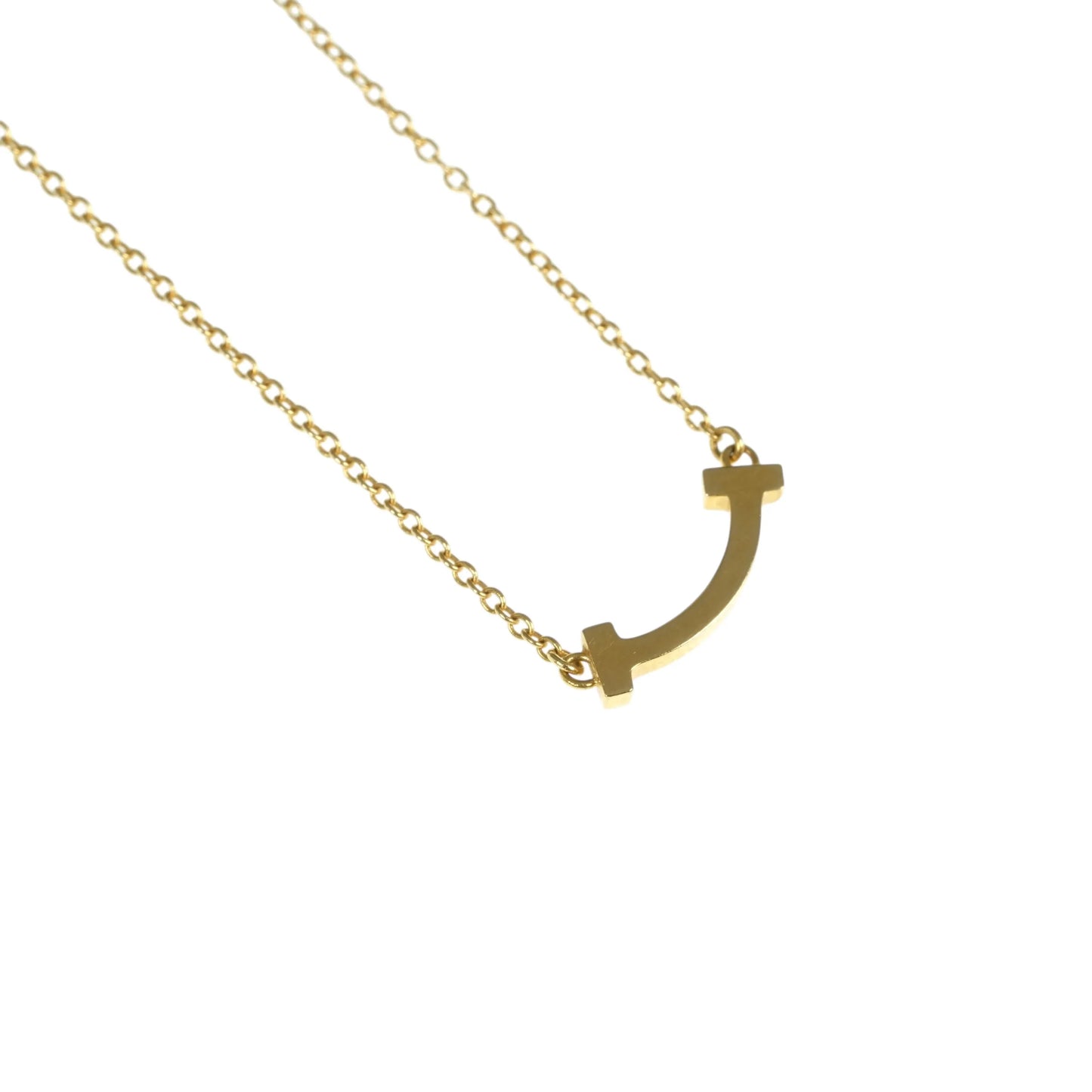 Tiffany T-Smile Yellow Gold Mini Necklace