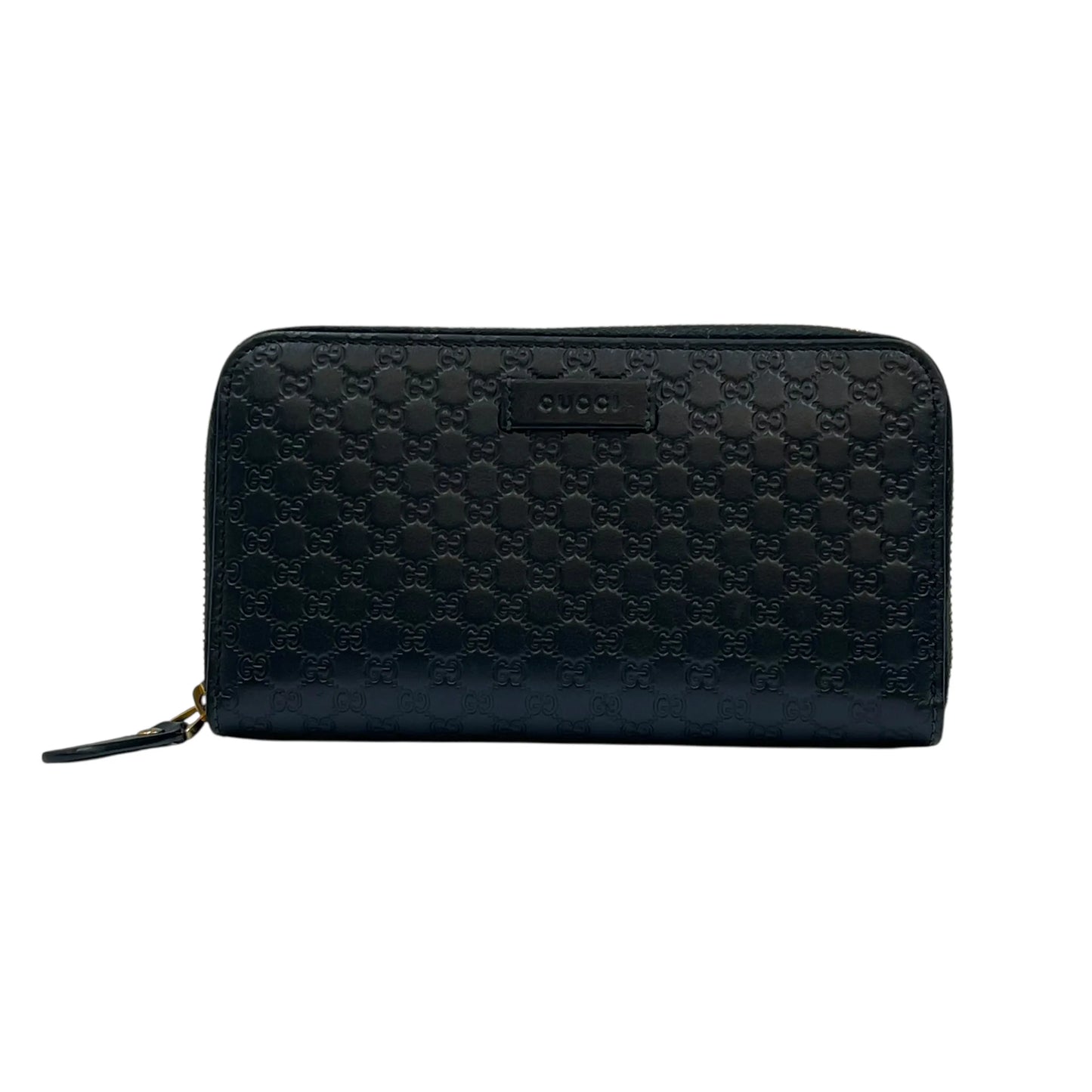 GUCCI Microguccissima Round Zip Long Wallet - Black