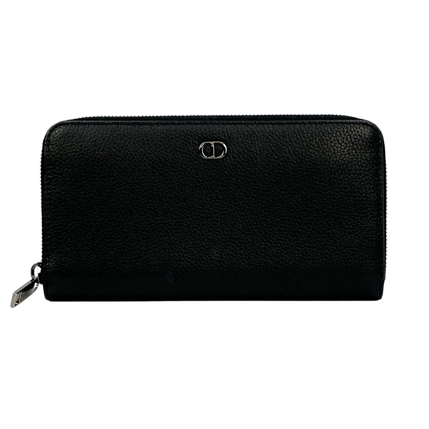 Dior CD Icon Round Zipper Long Wallet - Black