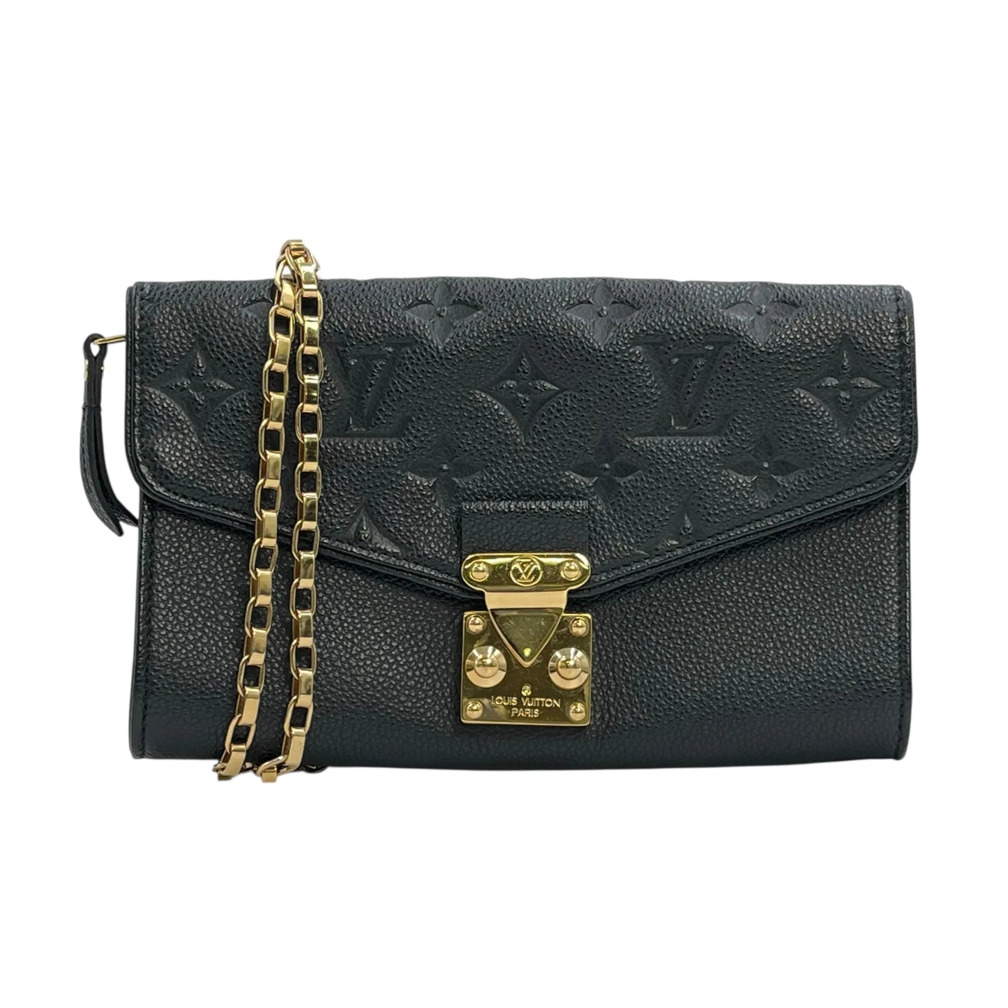 Louis Vuitton Empreinte Pochette Saint Germain Chain Shoulder Wallet - Black