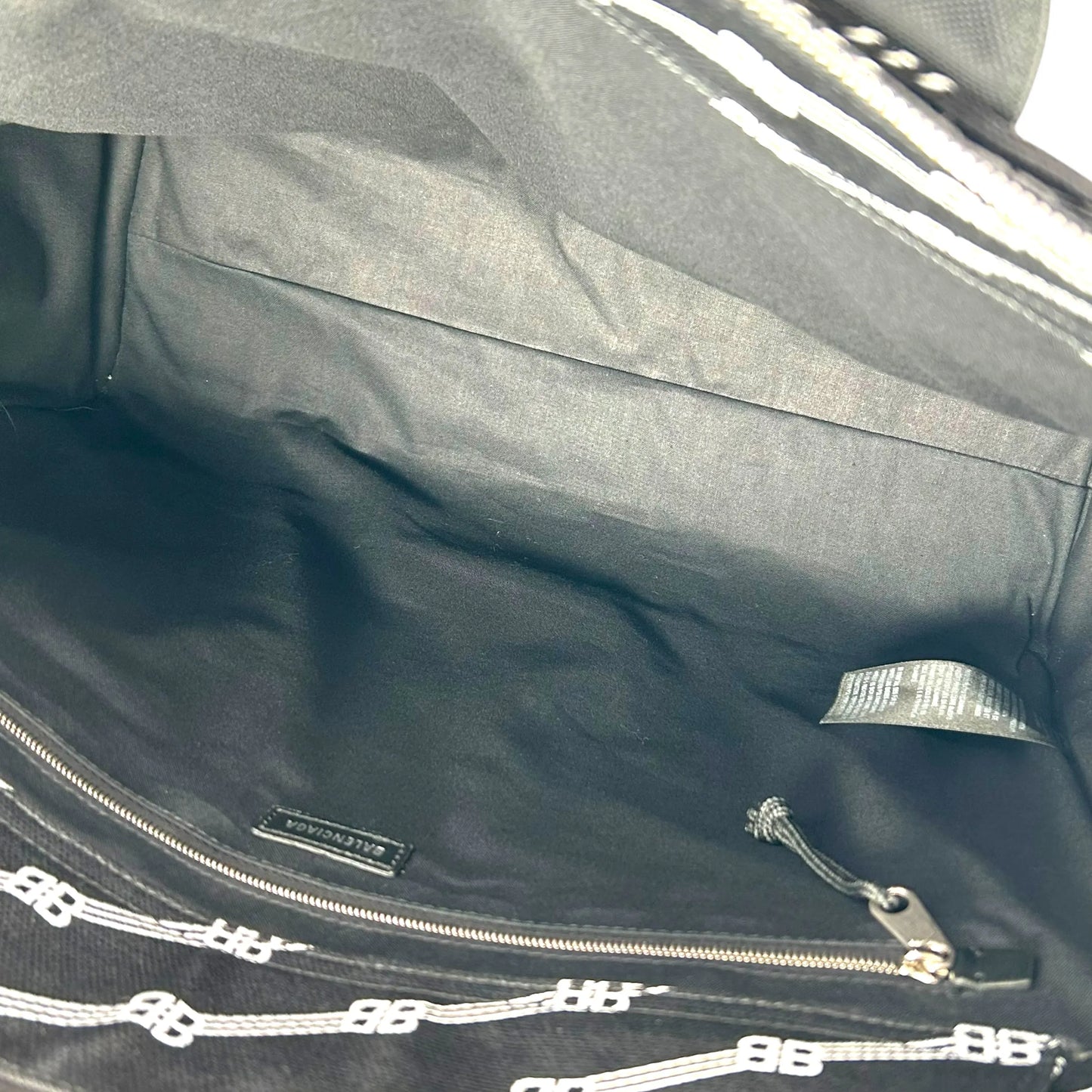 Balenciaga Large BB Monogram Hand Bag Tote Bag - Black