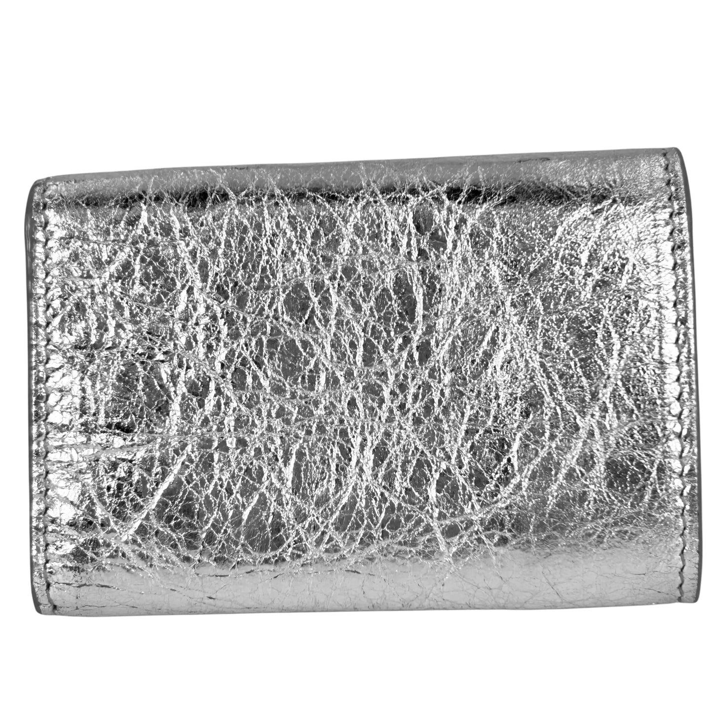 BALENCIAGA Papier Miini Compact Wallet - Silver