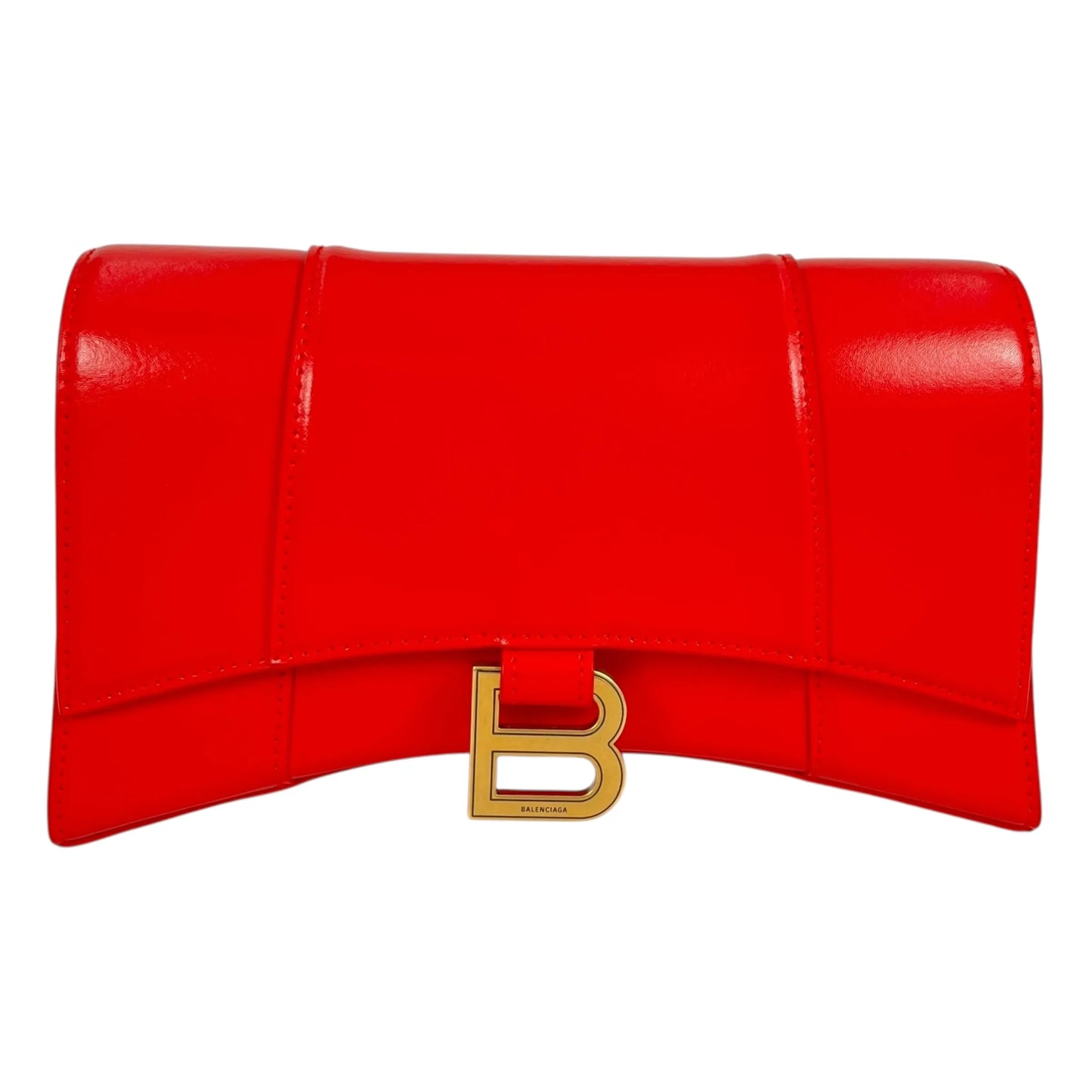 Balenciaga Hourglass Chain Shoulder Bag - Red