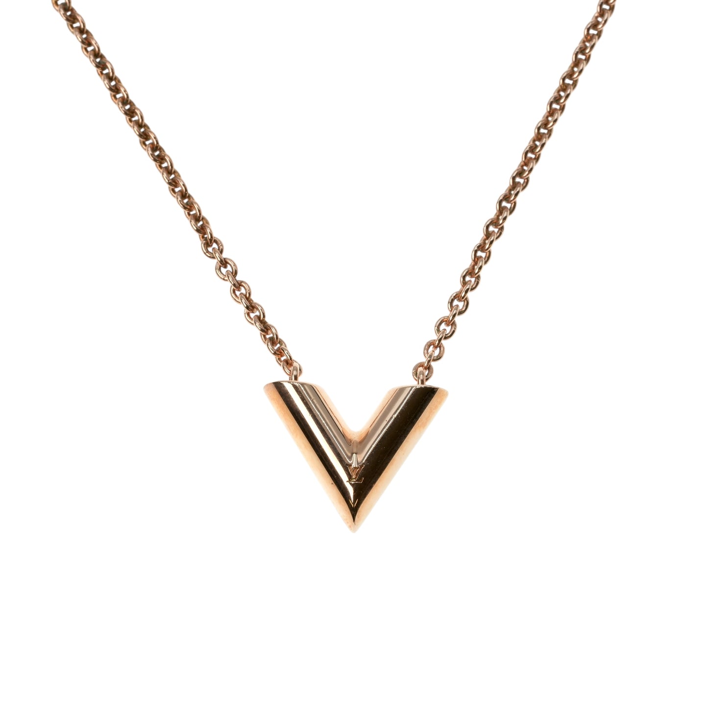 Louis Vuitton Essential V Necklace Rose Gold