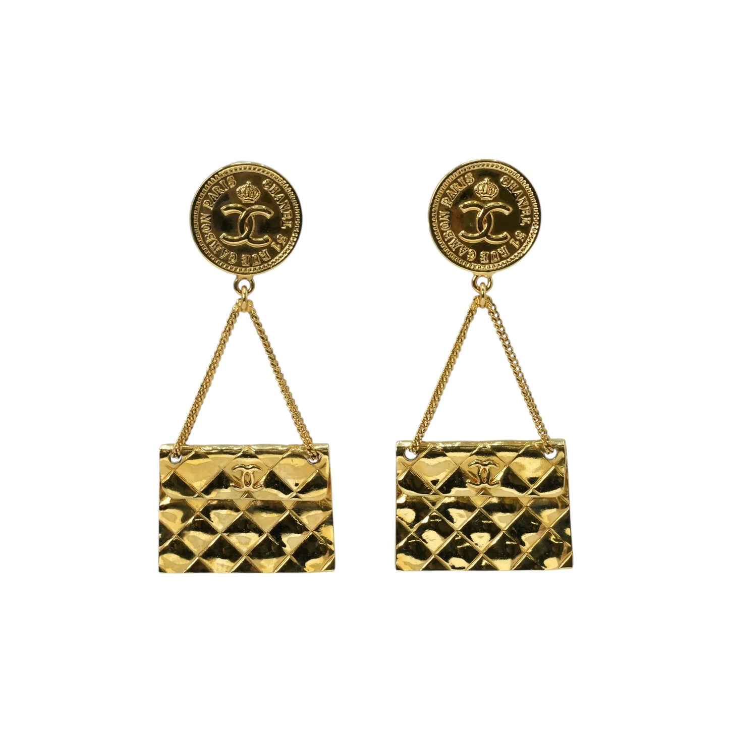 CHANEL Materasse CC Logo Earring 95A - Gold Plated