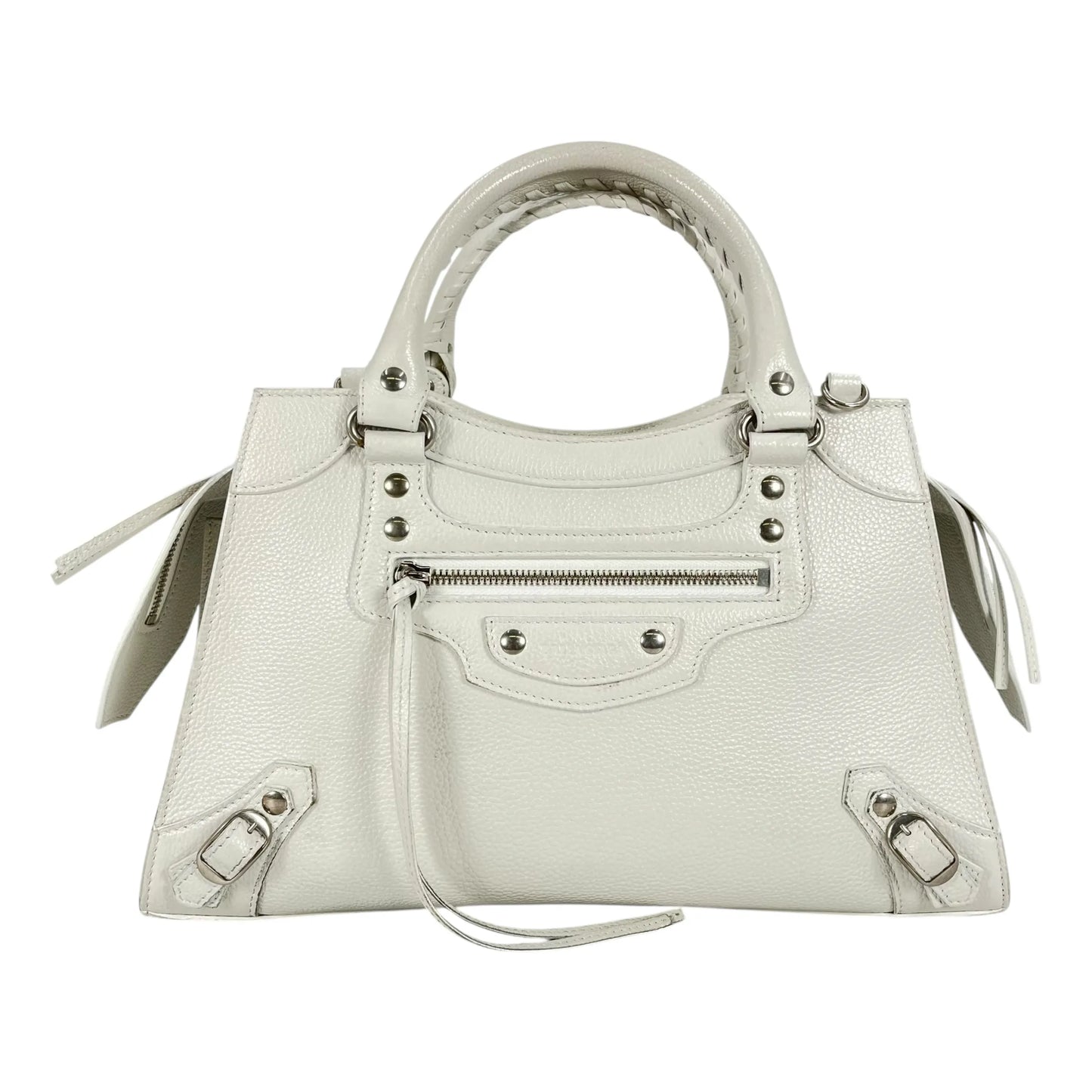 Balenciaga Neo Classic City Hand Bag - White
