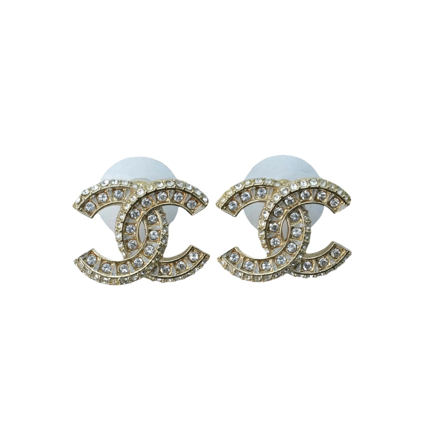 CHANEL Crystal Timeless CC Earring F21 V - Gold Plated