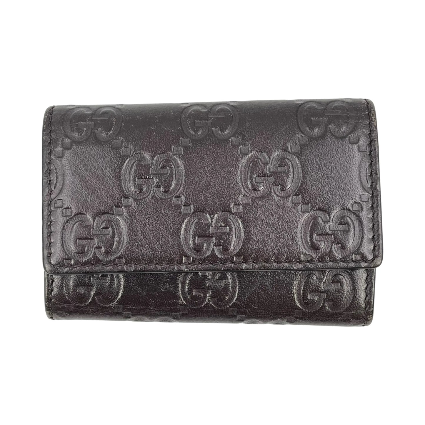 GUCCI Guccissima Key Case - Darkbrown