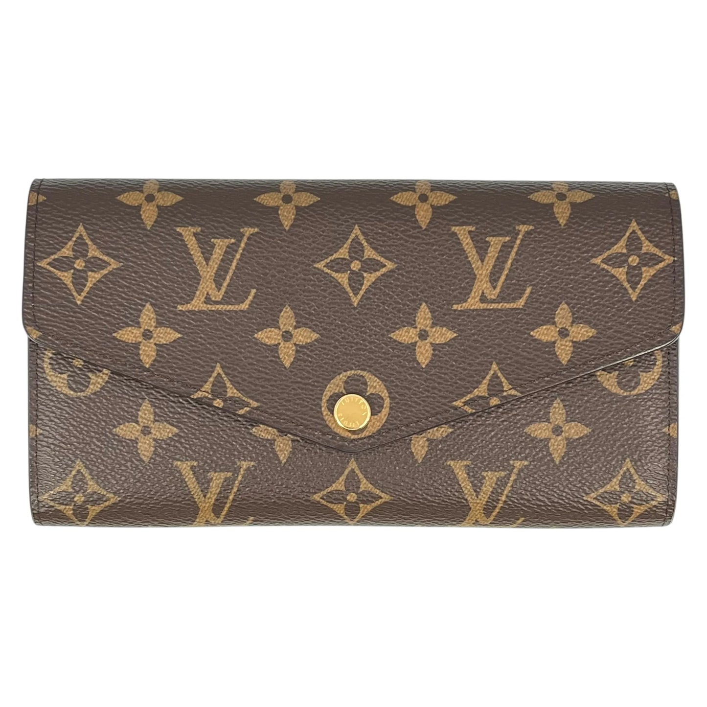 Louis Vuitton Monogram Portefeuille Salah Long Wallet - Brown × Red - 35056
