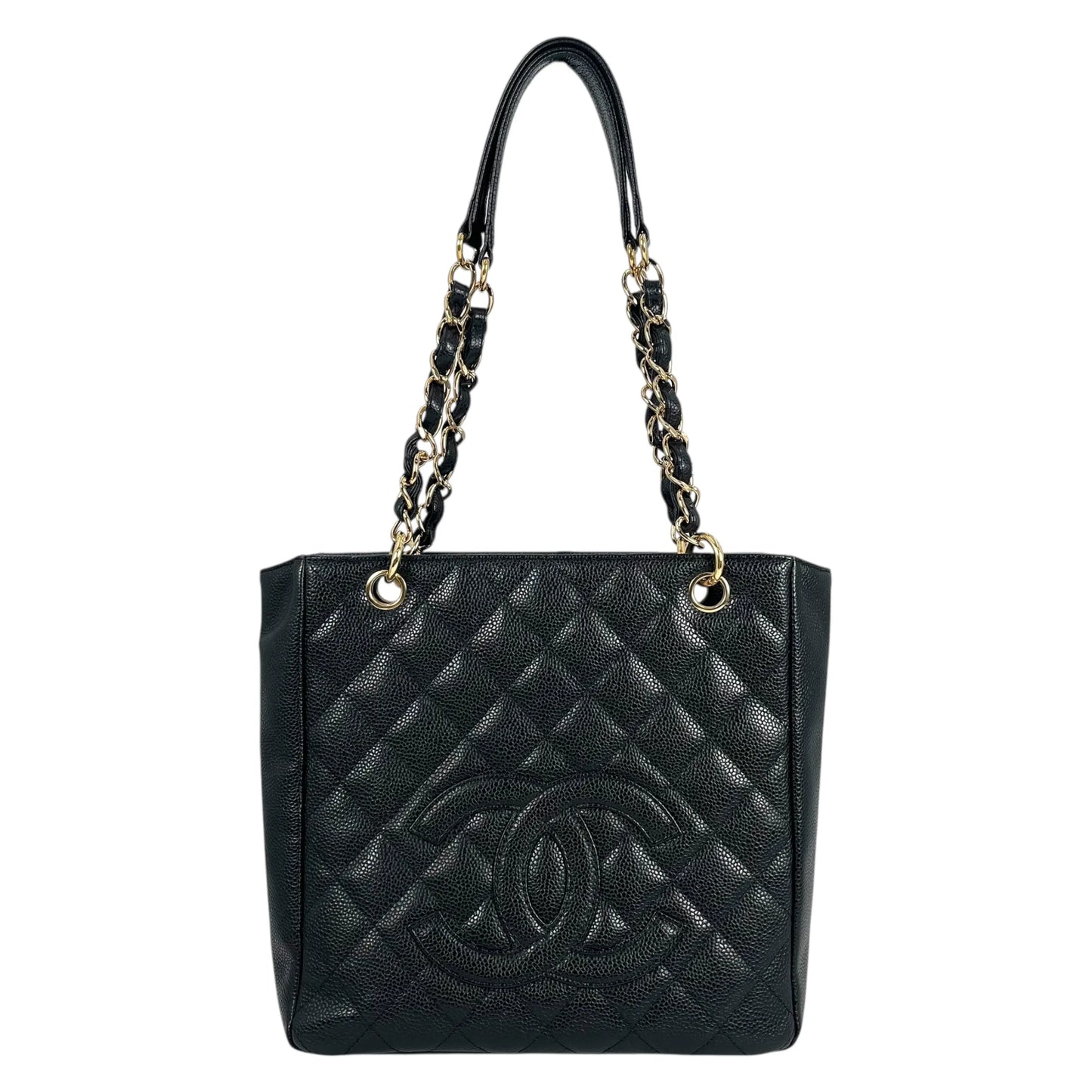 CHANEL Materasse PST Caviarskin Chain Tote Bag - Black
