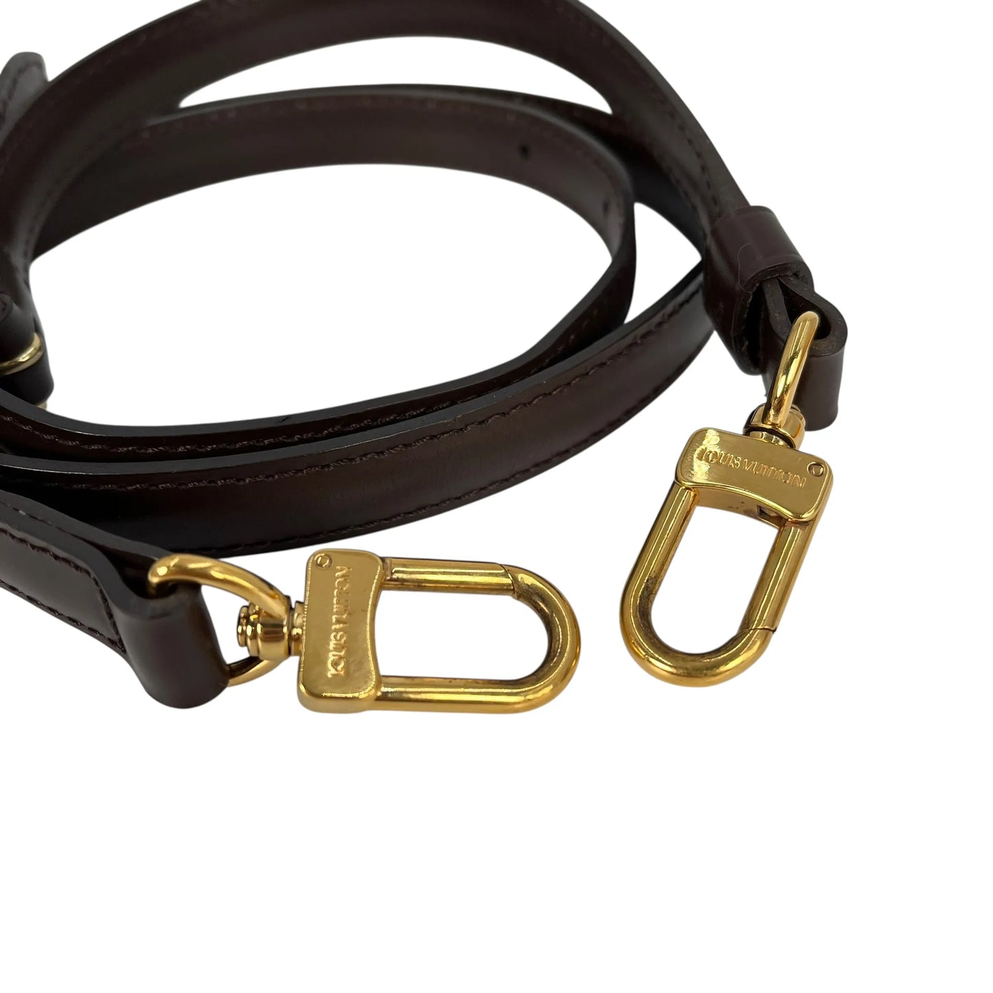 LOUIS VUITTON Leather Shoulder Strap - Darkbrown - 34941