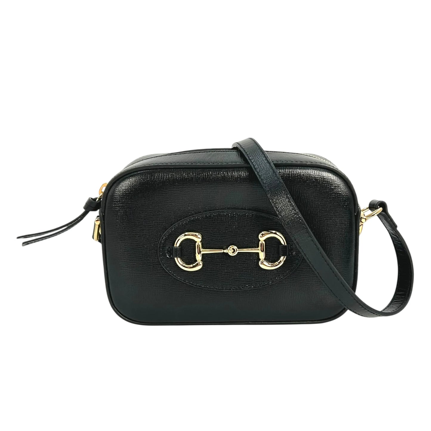 GUCCI Horsebit 1955 Leather Small Shoulder Bag - Black