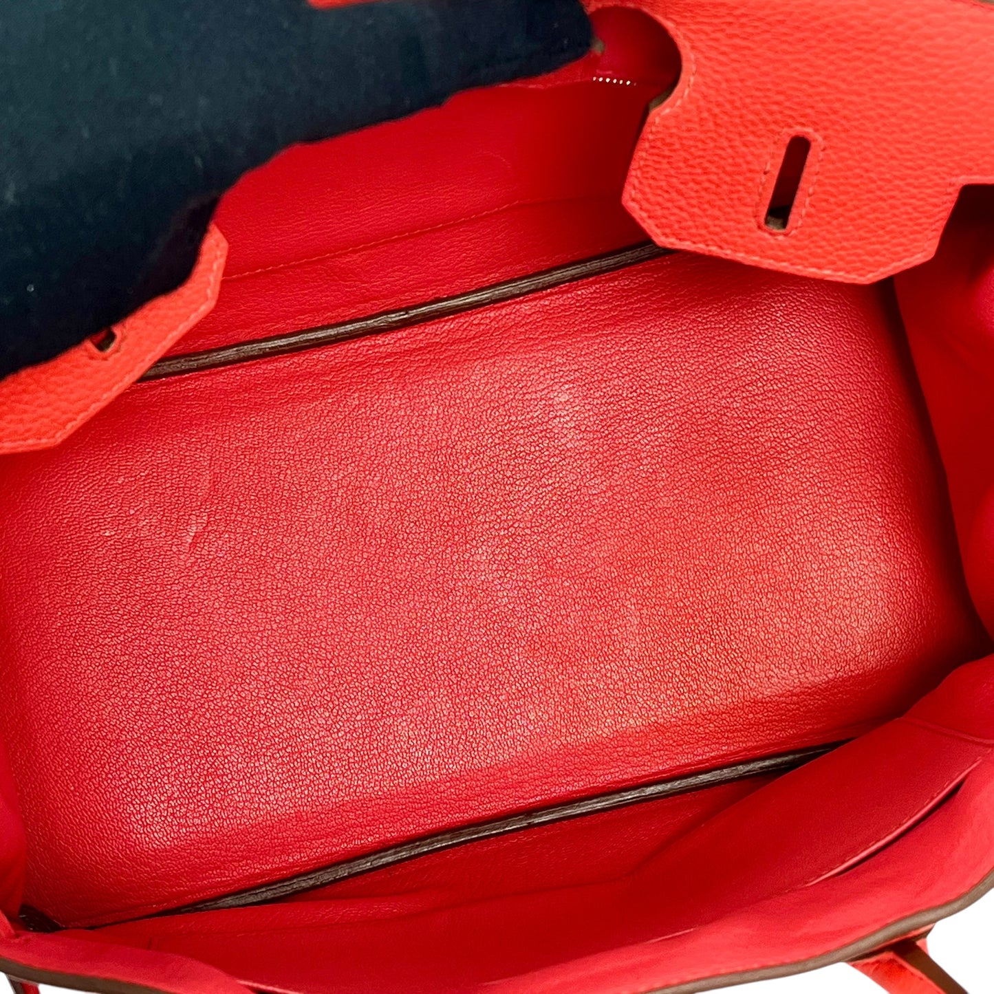 HERMES Birkin30 taurillon Rouge pivoine SVmetal fittings □R