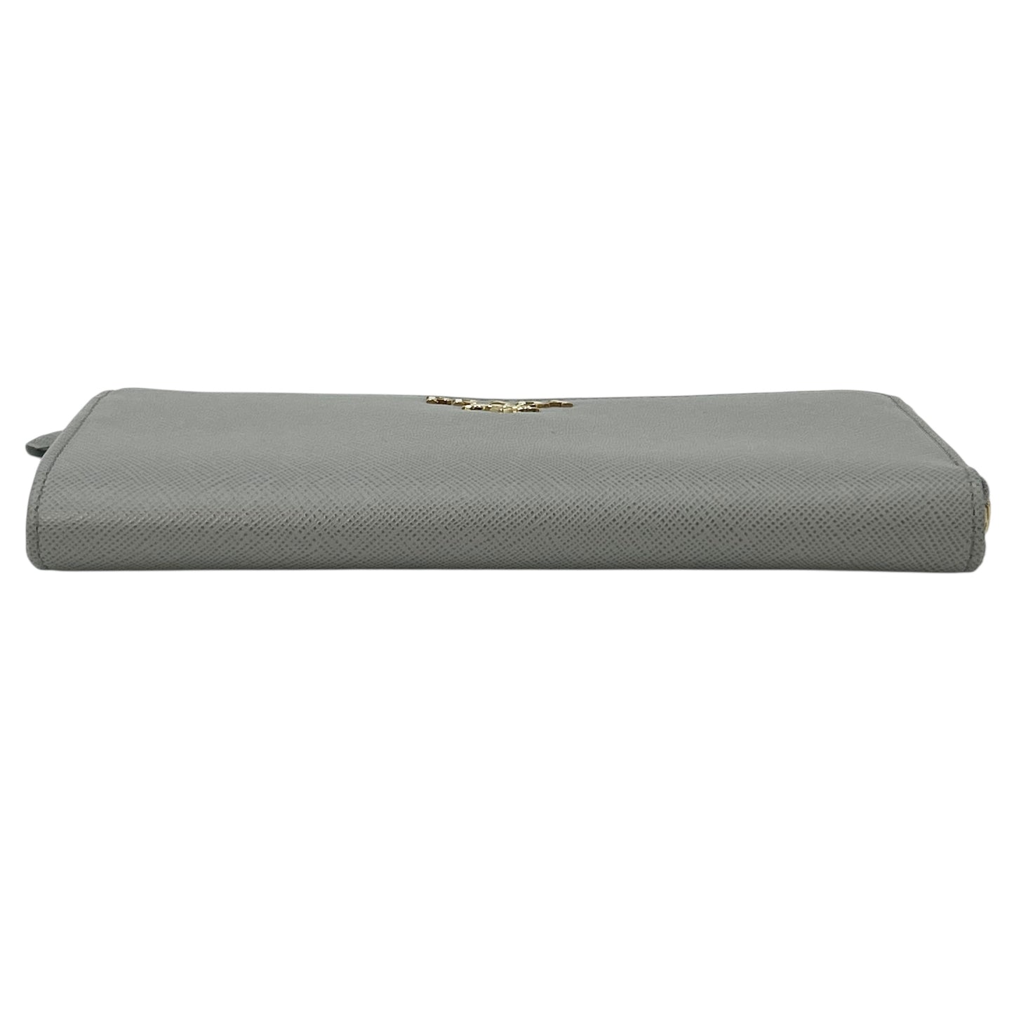 PRADA Saffiano Leather Metal Long Wallet