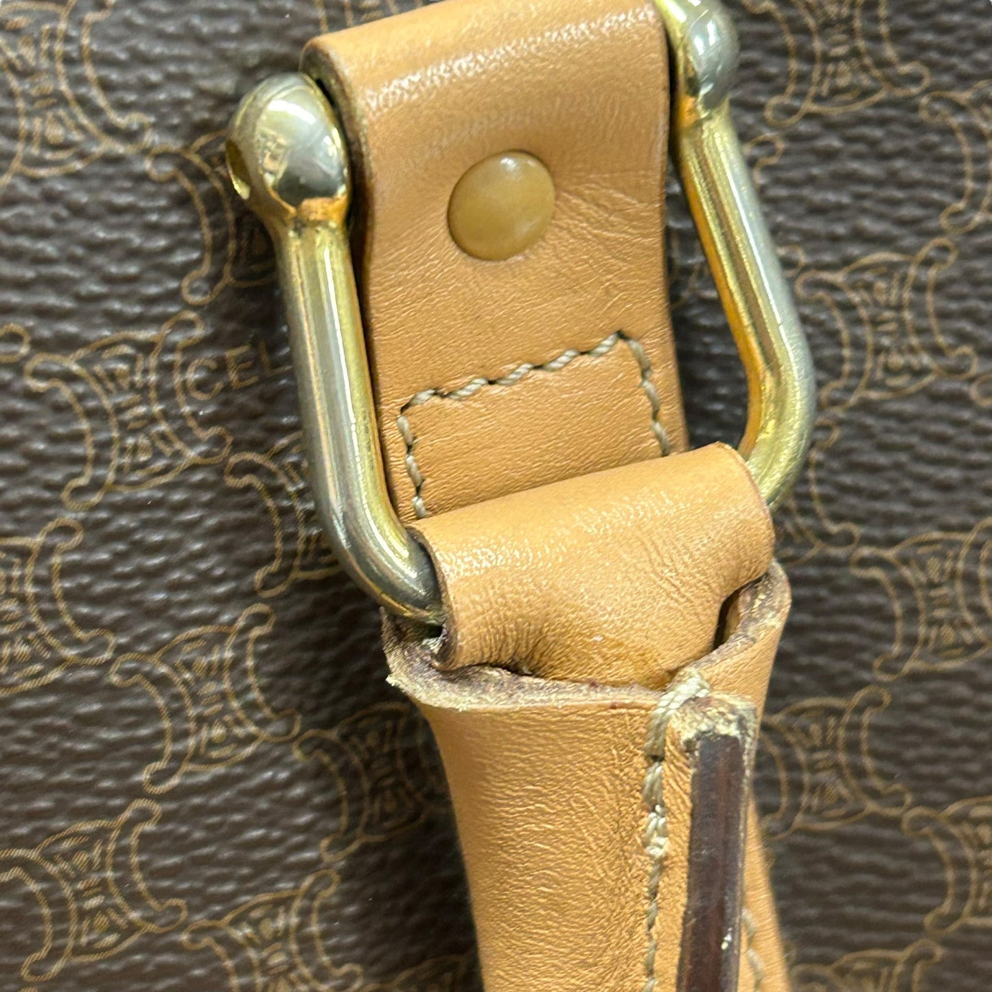 CELINE Macadam Boston Hand Bag - Brown