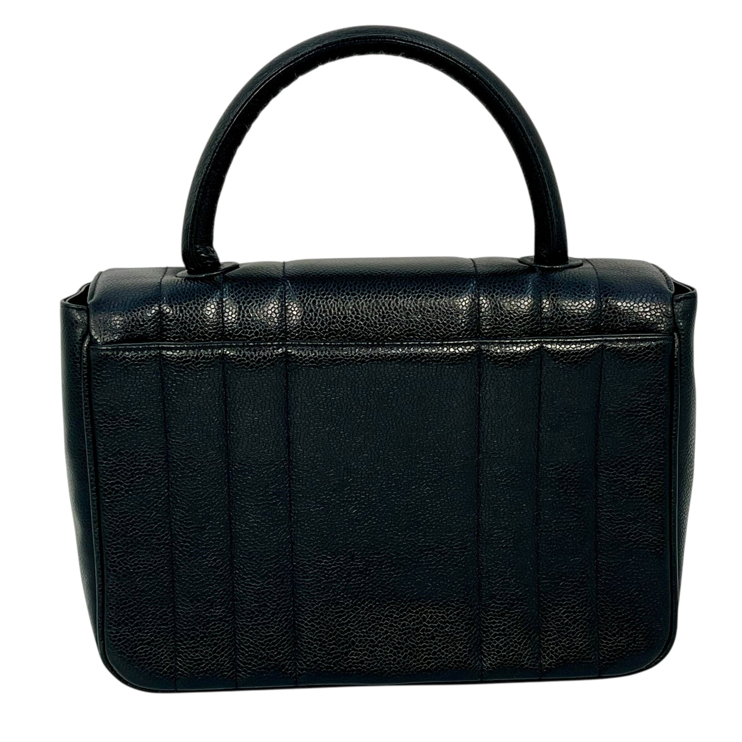 CHANEL Mademoiselle Caviar Skin Hand Bag - Black