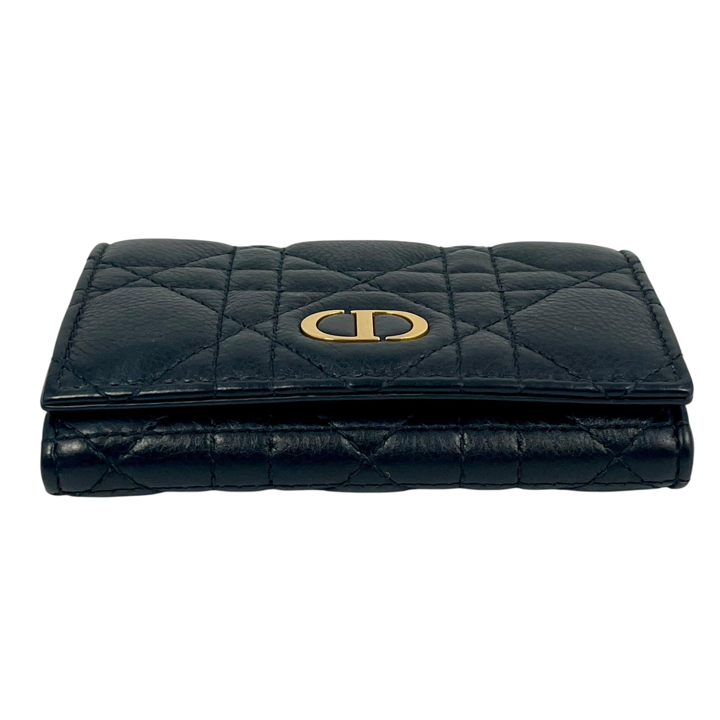 Dior Caro XS Compact Wallet - Black