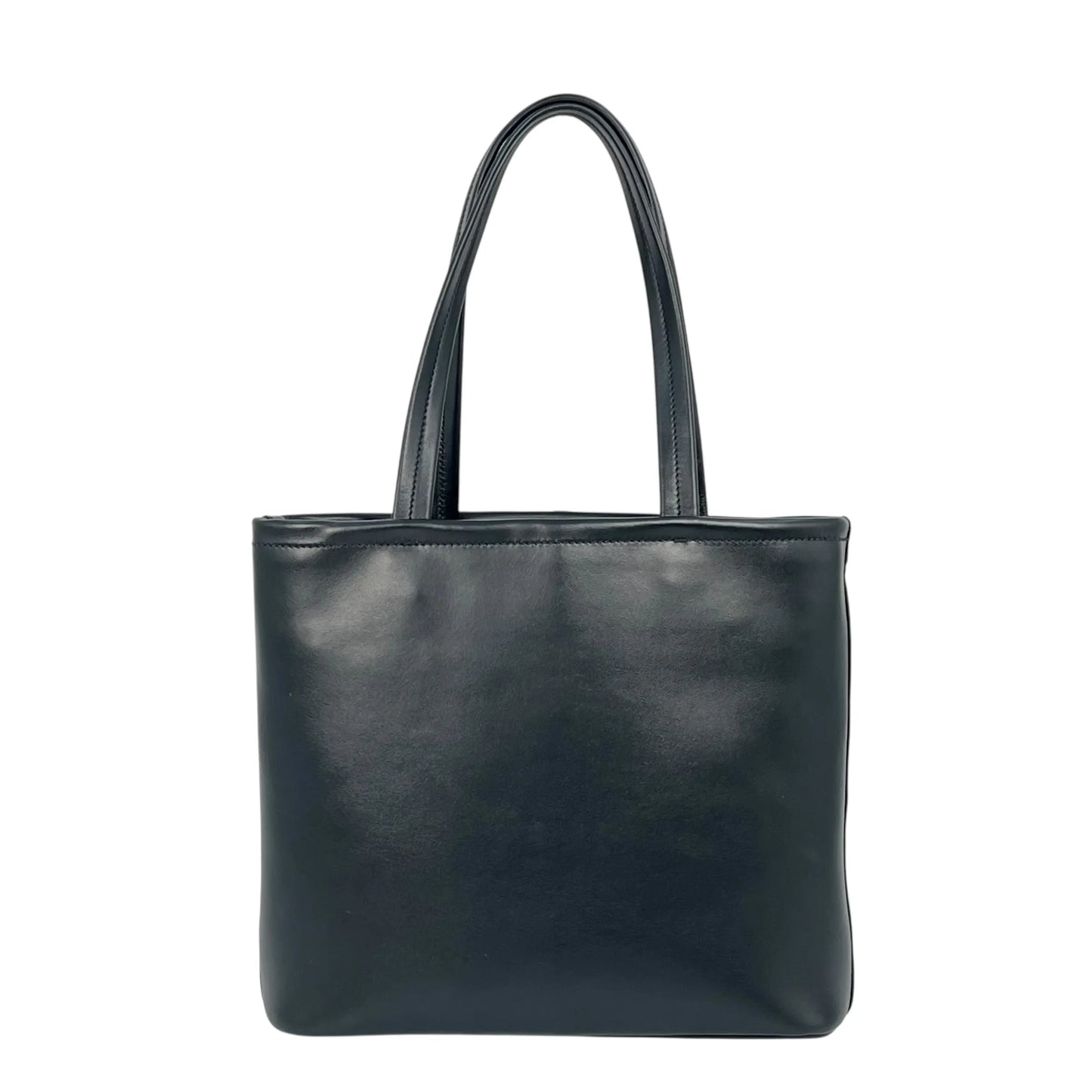PRADA Soft Calf Leather 2way Tote Bag Shoulder Bag - Black