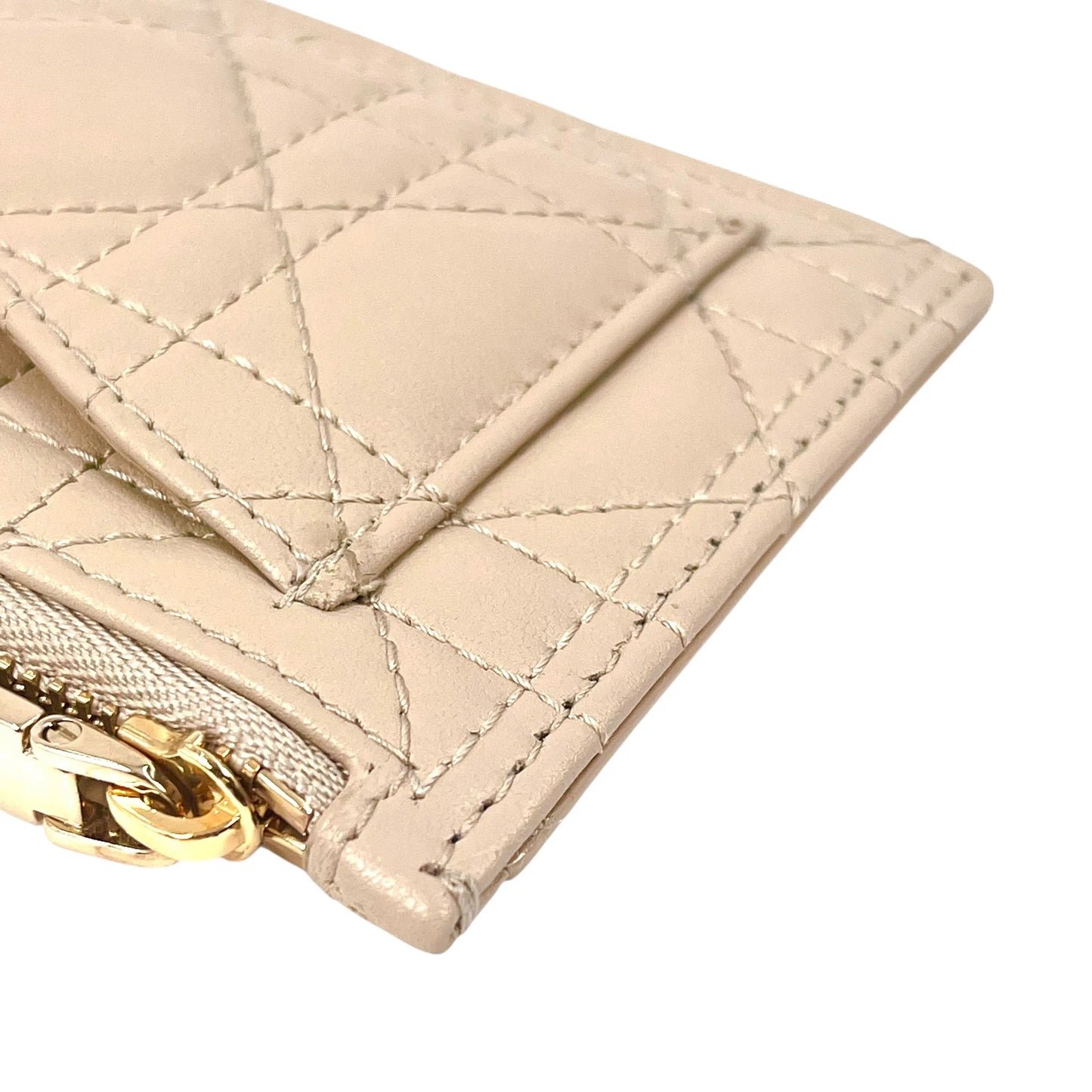 Dior Coin Purse Card Case - Beige