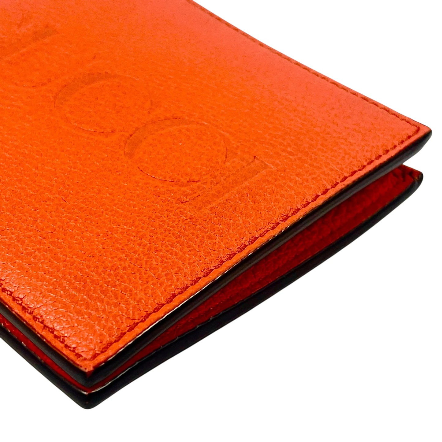 GUCCI GG Logo Embossed Compact Wallet - Orange
