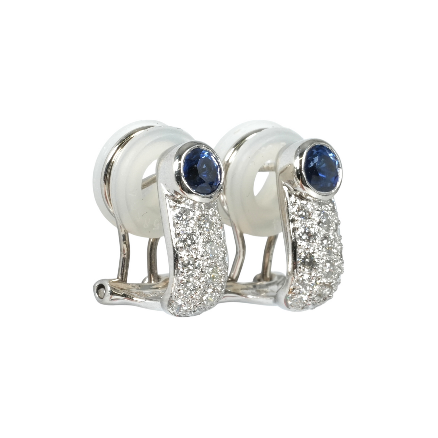 Sapphire Platinum Earring Pt900