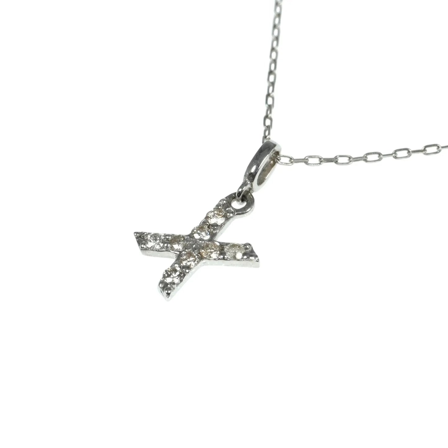 K18WG Cross Necklace