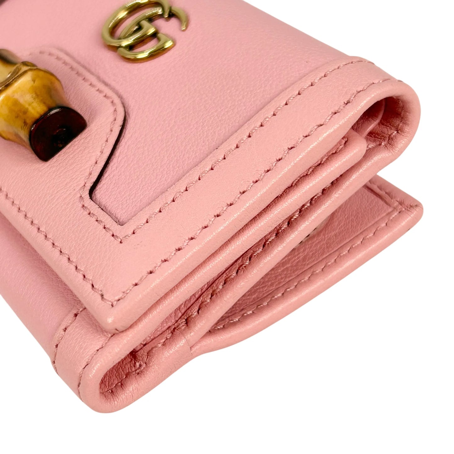 GUCCI GG marmont Bamboo Compact Wallet - Pink