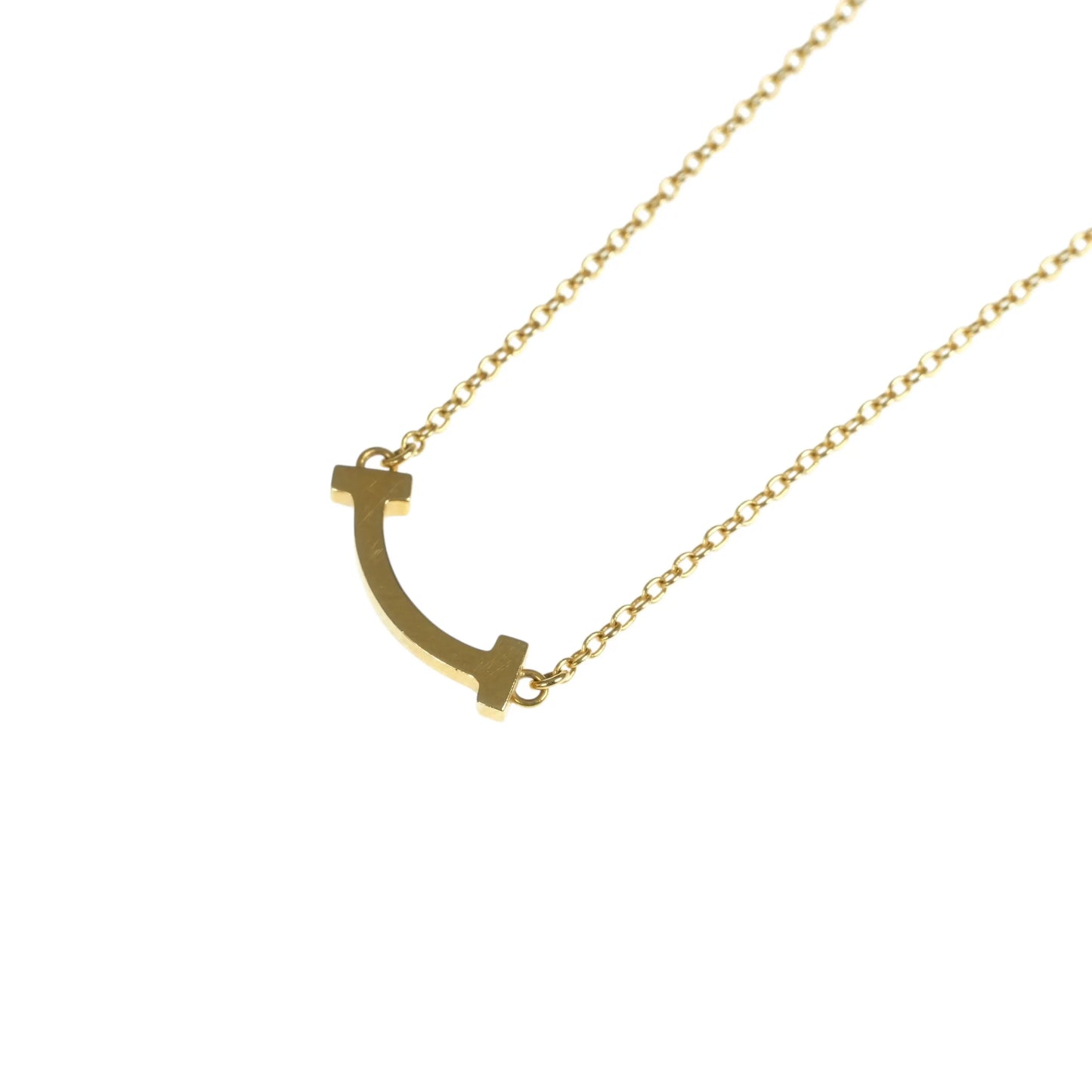 Tiffany T-Smile Yellow Gold Mini Necklace