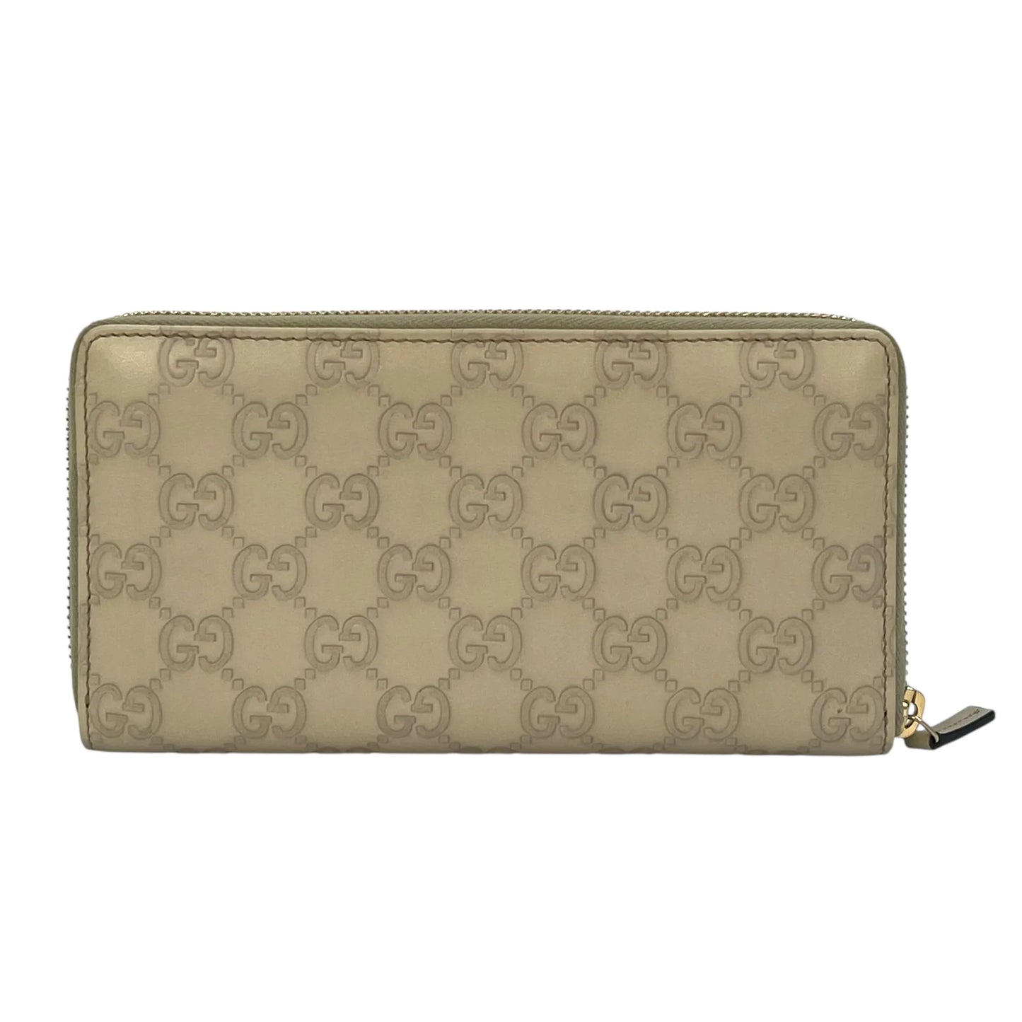 GUCCI Round Zipper Long Wallet - Beige