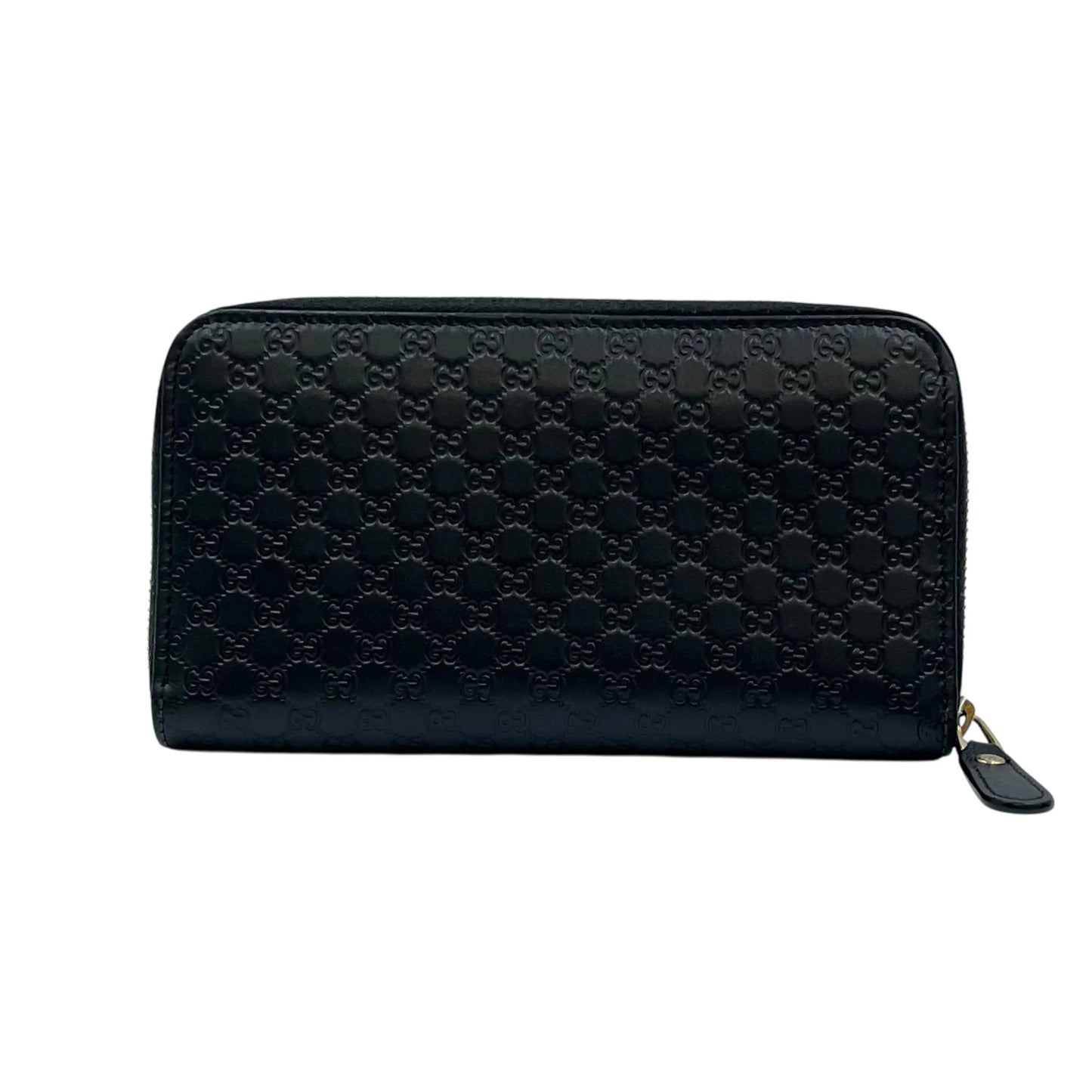GUCCI Microguccissima Round Zip Long Wallet - Black