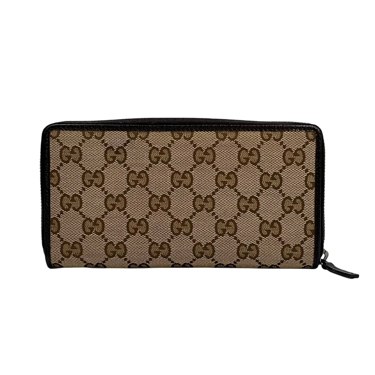 GUCCI Guccissima Round Zipper Long Wallet - Brown