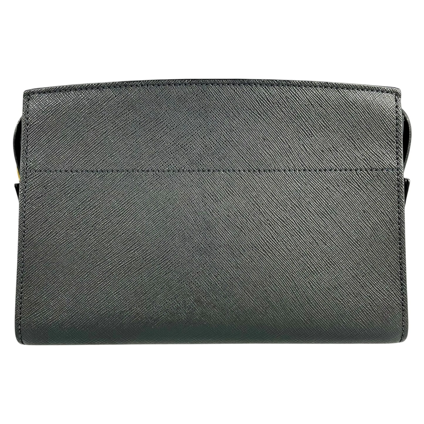 PRADA Esplanade Saffiano Leather Shoulder Bag - Black