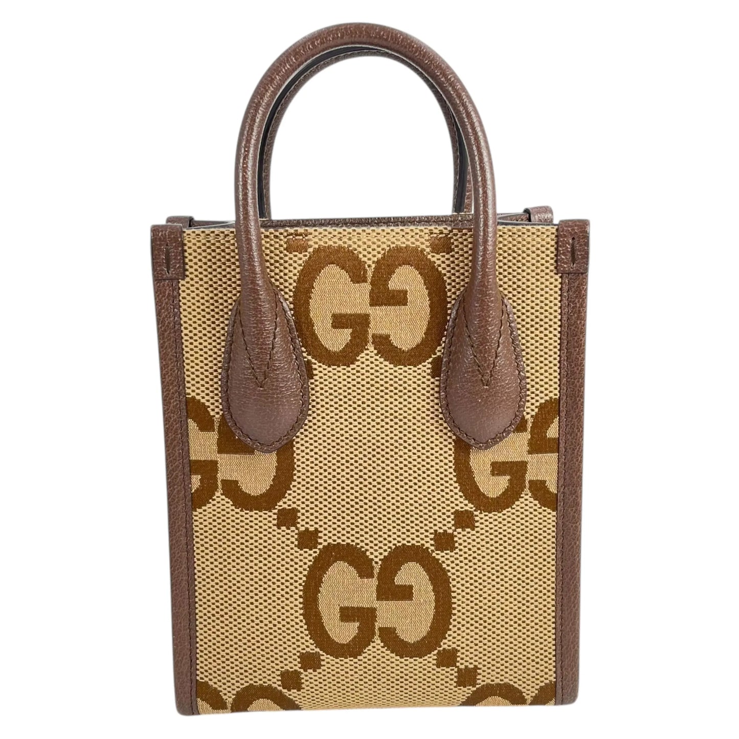GUCCI Jumbo GG Mini Hand Bag Shoulder Bag - Brown