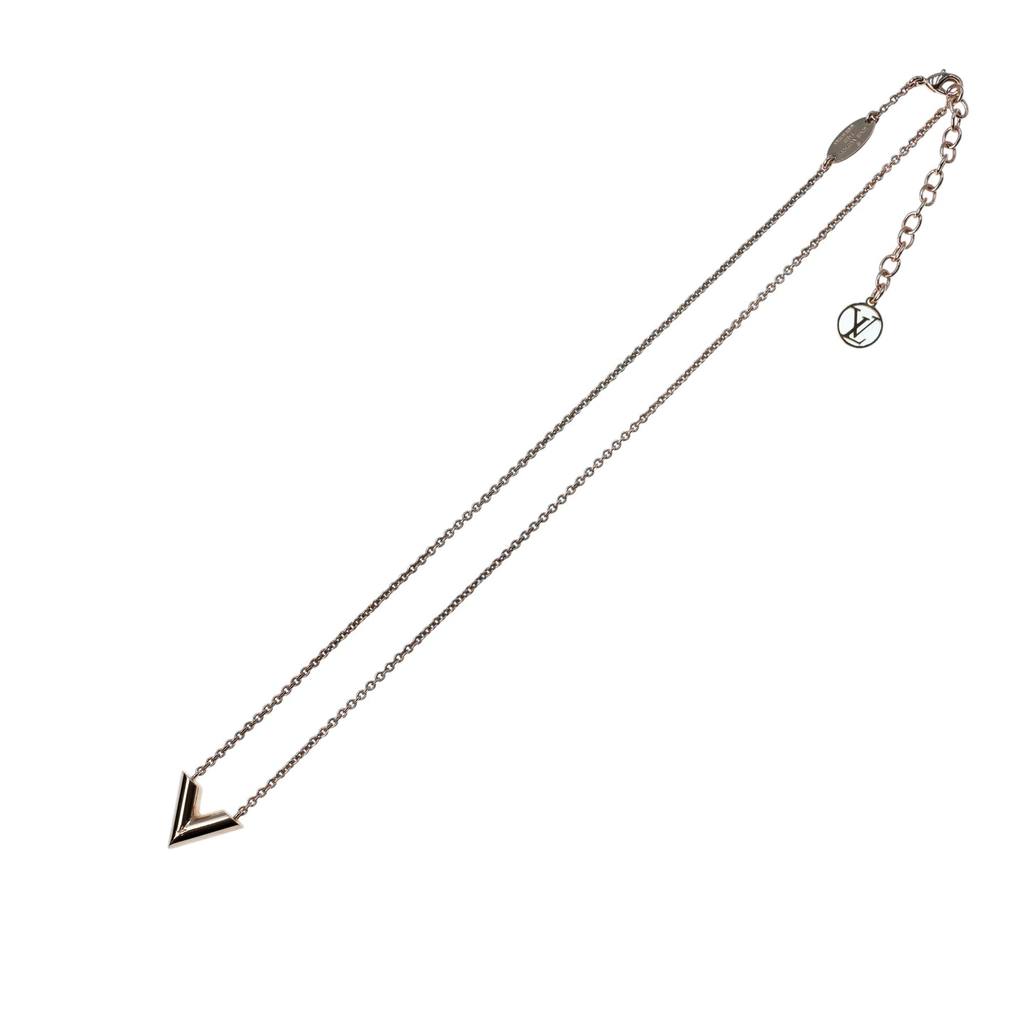 Louis Vuitton Essential V Necklace Rose Gold